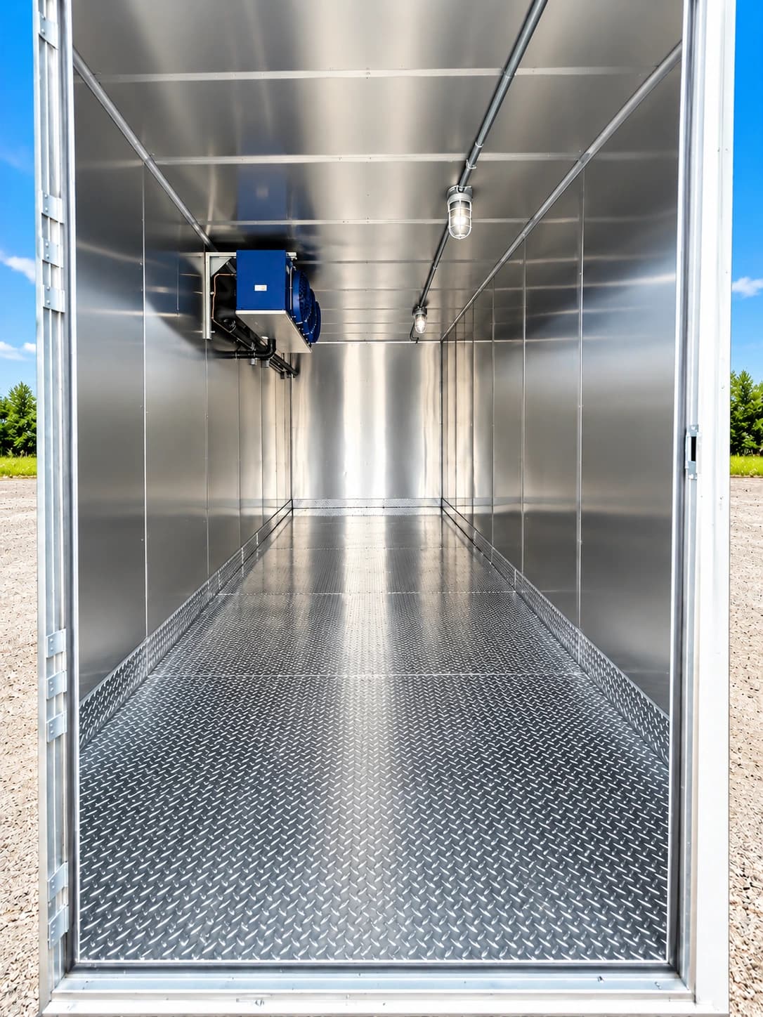 20ft refrigerated trailer cold storage interior