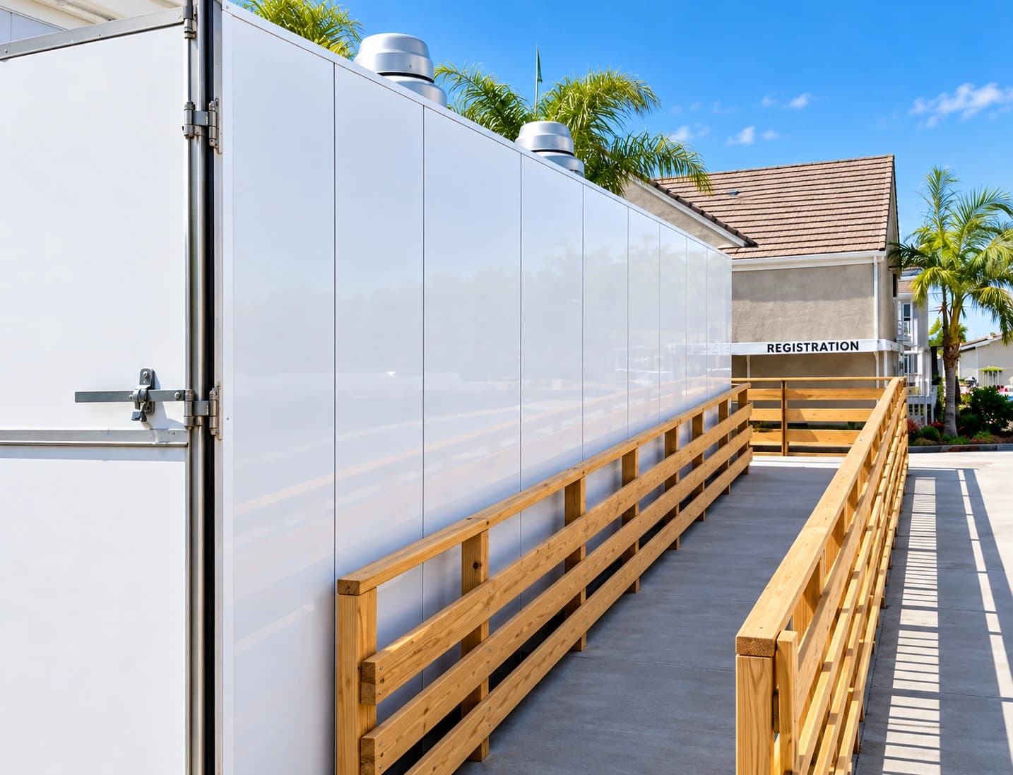 Trailer access ramp configuration
