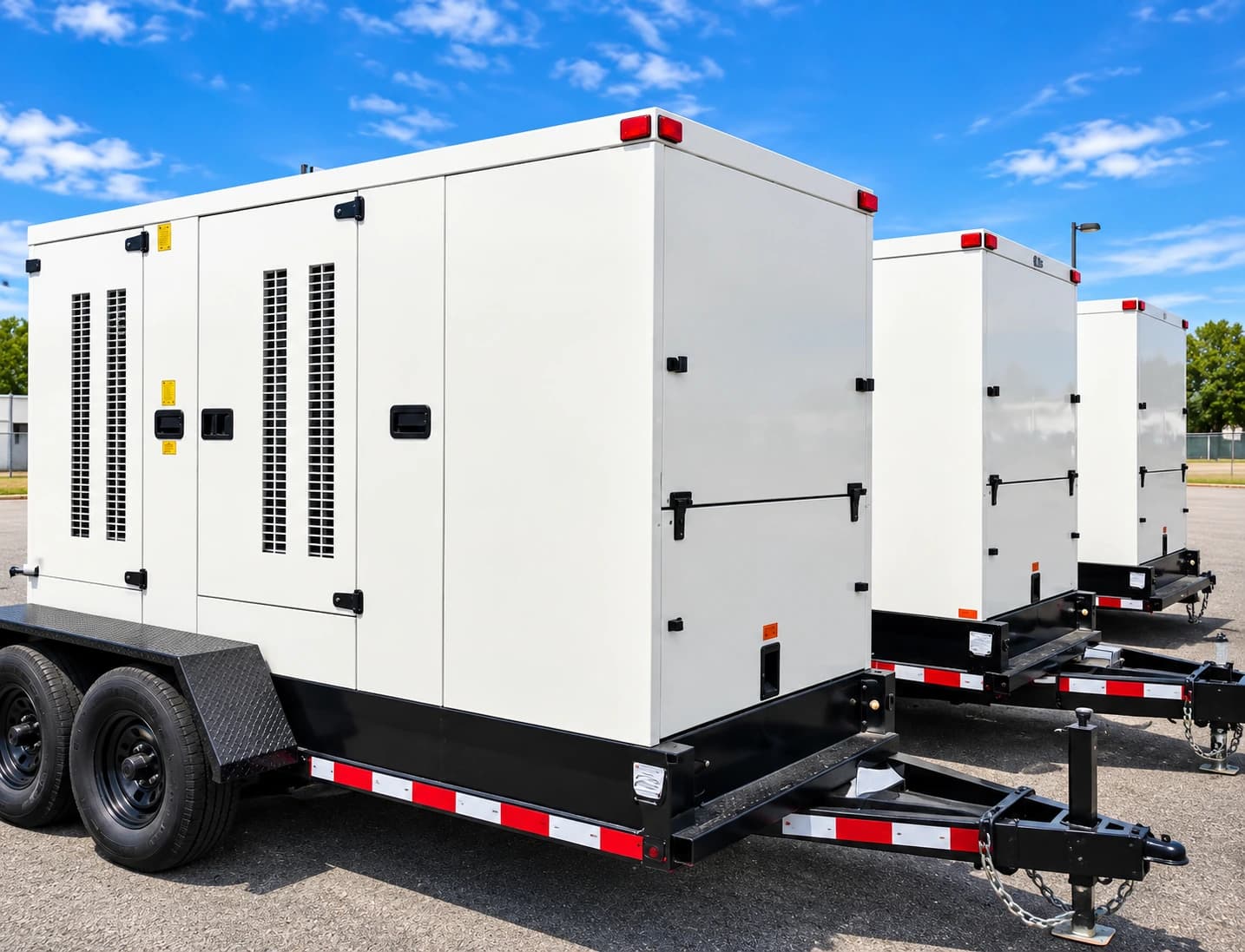 Enclosed commercial generator trailer