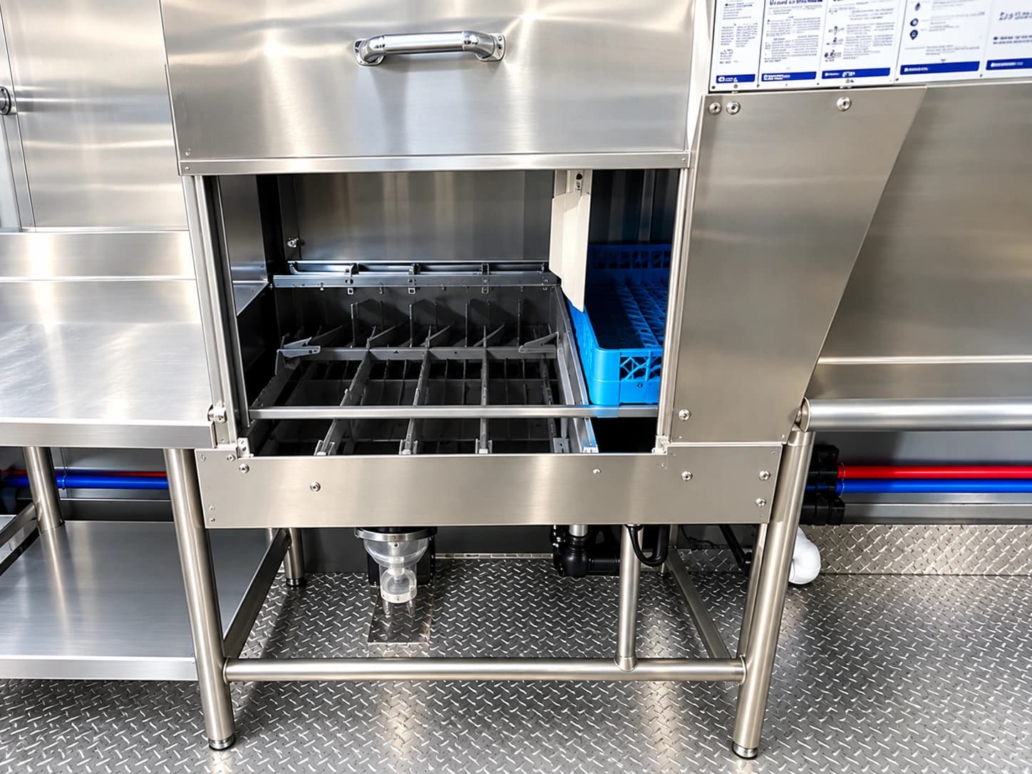 Dish trailer commercial dishwashing machine