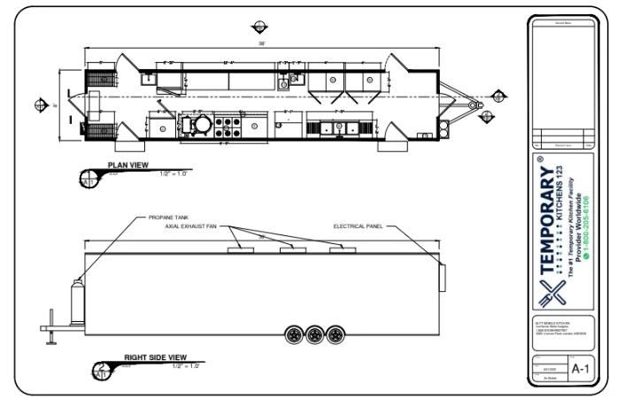 40ft Mobile Kitchen source floor-plan illustration