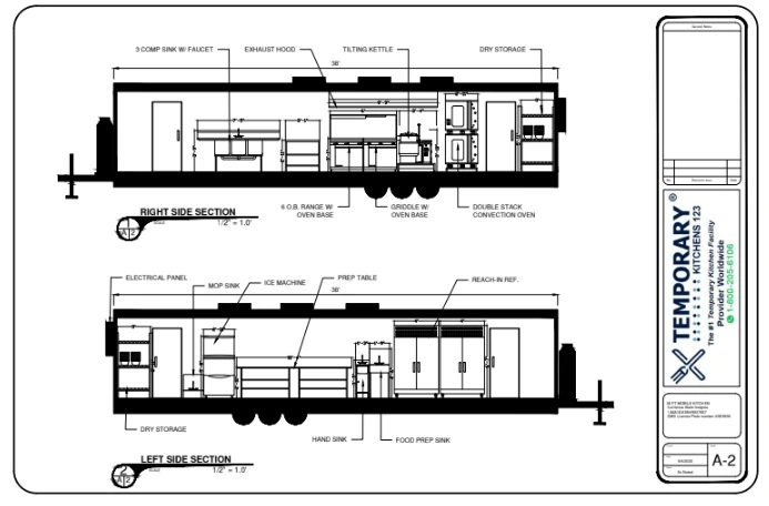 40ft Mobile Kitchen source floor-plan illustration