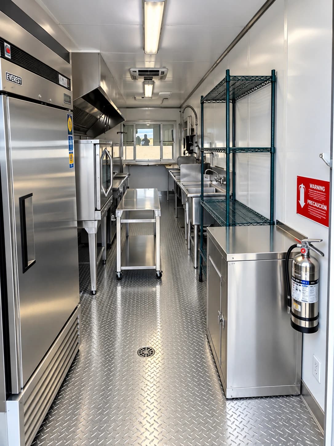 Mobile commercial kitchen entry view