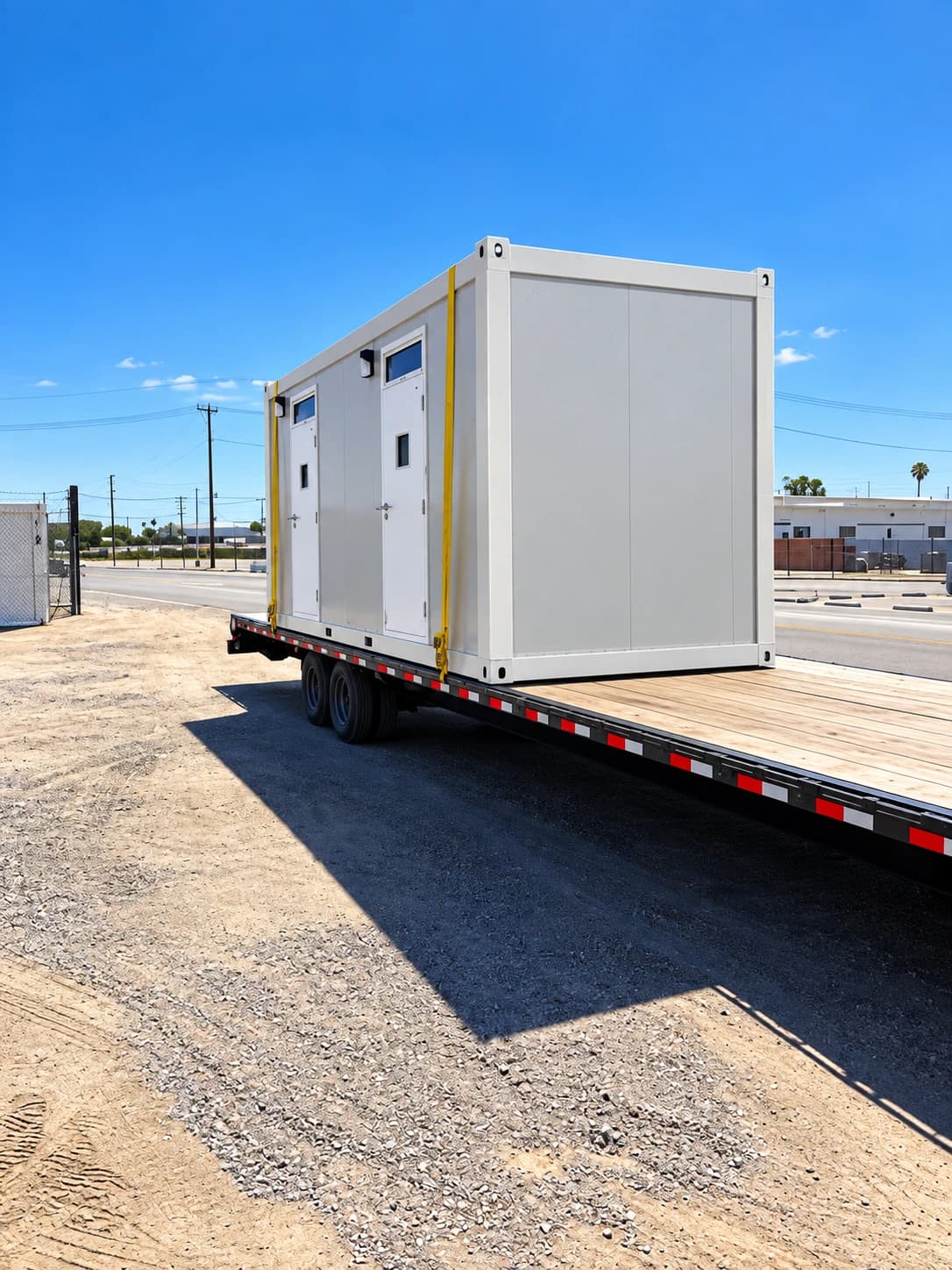 Sleeper trailer delivery view